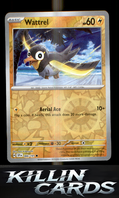 Reverse Holofoil Wattrel 066/191 Pokemon Common SV08: Surging Sparks Card NM