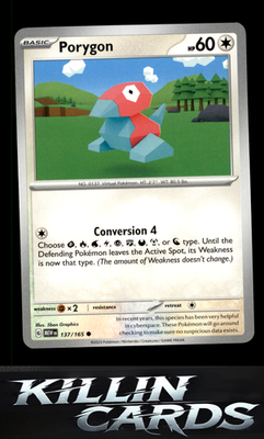 Porygon 137/165 Pokemon Common SV: Scarlet & Violet 151 Card NM
