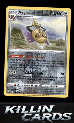 Reverse Holofoil Aegislash (108) 108/163 Pokemon Rare SWSH05: Battle Styles Card