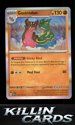 Gastrodon 107/191 Pokemon Rare SV08: Surging Sparks Card NM