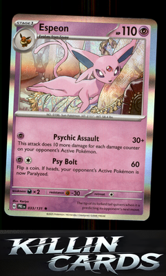 Espeon 033/131 Pokemon Rare SV: Prismatic Evolutions Card NM