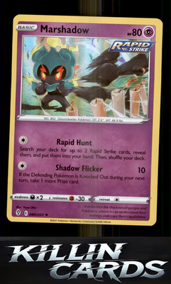 Marshadow 080/203 Pokemon Holo Rare SWSH07: Evolving Skies Card NM