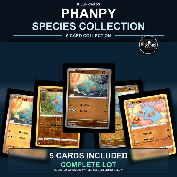 Pokemon TCG Phanpy Species Collection 5 Different Cards