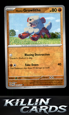 Reverse Holofoil Hisuian Growlithe - 099/167 099/167 Pokemon Common SV06: Twilig