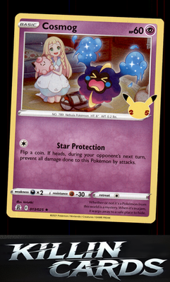 Cosmog 013/025 Pokemon Holo Rare Celebrations Card NM