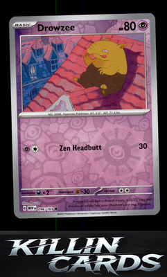Reverse Holofoil Drowzee 096/165 Pokemon Common SV: Scarlet & Violet 151 Card NM