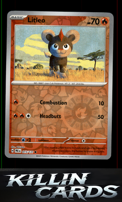 Reverse Holofoil Litleo 015/131 Pokemon Common SV: Prismatic Evolutions Card NM