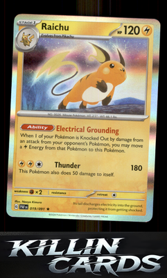 Raichu - 019/091 019/091 Pokemon Rare SV: Paldean Fates Card NM