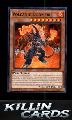 1st Edition Volcanic Doomfire LD10-EN029 YuGiOh Common Legendary Duelists: Soulb