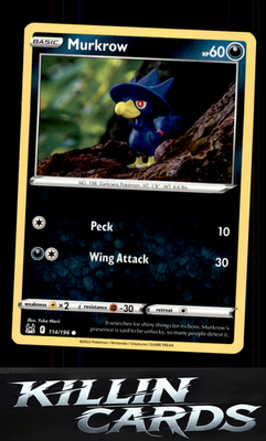 Murkrow 114/196 Pokemon Common SWSH11: Lost Origin Card NM