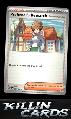 Professor's Research 085/086 Pokemon Uncommon SV: Black Bolt Card NM