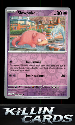 Reverse Holofoil Slowpoke 085/193 Pokemon Common SV02: Paldea Evolved Card NM