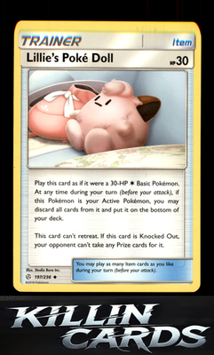 Lillie's Poke Doll 197/236 Pokemon Uncommon SM - Cosmic Eclipse Card NM