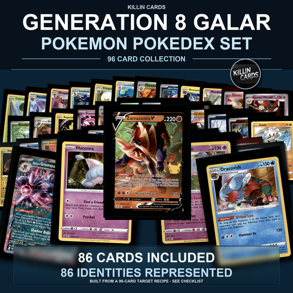 Pokemon TCG Generation 8 Galar Pokemon Pokedex Set 86 Cards Collection
