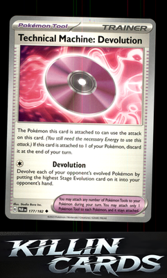 Technical Machine: Devolution 177/182 Pokemon Uncommon SV04: Paradox Rift Card N