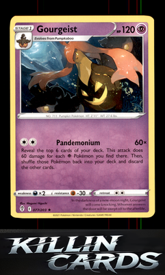 Gourgeist 077/203 Pokemon Rare SWSH07: Evolving Skies Card NM