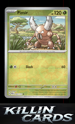 Reverse Holofoil Pinsir 003/131 Pokemon Common SV: Prismatic Evolutions Card NM