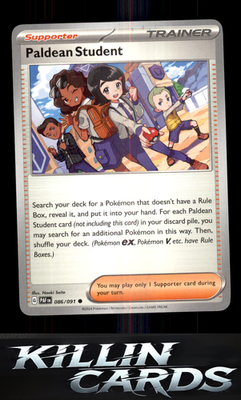 Paldean Student - 086/091 086/091 Pokemon Common SV: Paldean Fates Card NM