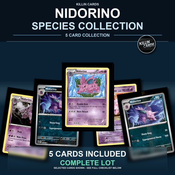 Pokemon TCG Nidorino Species Collection 5 Different Cards
