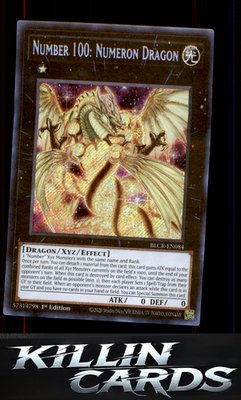 1st Edition Number 100: Numeron Dragon BLCR-EN084 YuGiOh Secret Rare Battles of