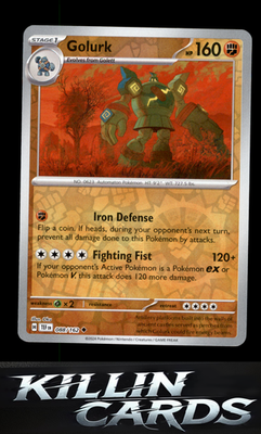 Reverse Holofoil Golurk 088/162 Pokemon Uncommon SV05: Temporal Forces Card NM