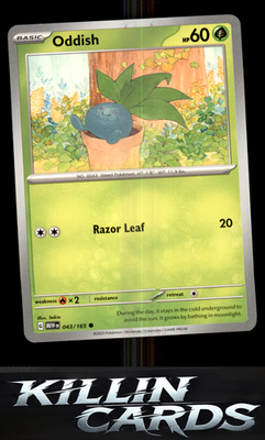 Oddish 043/165 Pokemon Common SV: Scarlet & Violet 151 Card NM