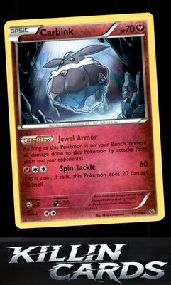 Carbink 47/108 Pokemon Rare XY - Roaring Skies Card LP