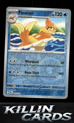 Reverse Holofoil Floatzel 058/182 Pokemon Uncommon SV10: Destined Rivals Card NM