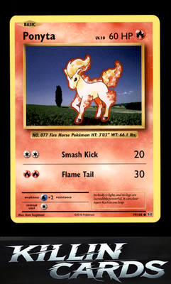 Ponyta 19/108 Pokemon Common XY - Evolutions Card NM