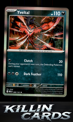Yveltal 088/132 Pokemon Rare ME01: Mega Evolution Card NM