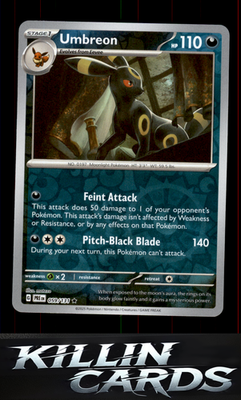 Reverse Holofoil Umbreon 059/131 Pokemon Rare SV: Prismatic Evolutions Card NM