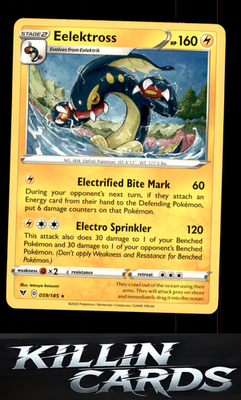 Eelektross 059/185 Pokemon Rare SWSH04: Vivid Voltage Card NM