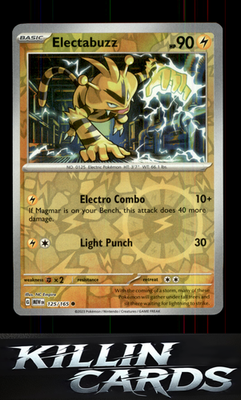 Reverse Holofoil Electabuzz 125/165 Pokemon Common SV: Scarlet & Violet 151 Card