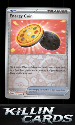 Reverse Holofoil Energy Coin 081/086 Pokemon Uncommon SV: Black Bolt Card NM