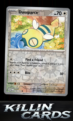 Reverse Holofoil Dunsparce 156/193 Pokemon Common SV02: Paldea Evolved Card NM