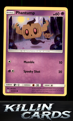 Phantump 93/236 Pokemon Common SM - Cosmic Eclipse Card NM