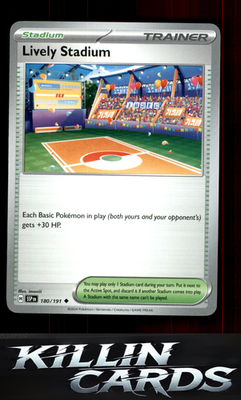 Lively Stadium 180/191 Pokemon Uncommon SV08: Surging Sparks Card NM