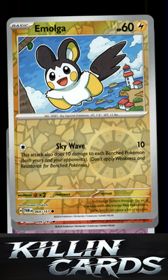 Reverse Holofoil Emolga 069/167 Pokemon Common SV06: Twilight Masquerade Card NM