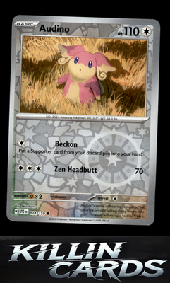 Reverse Holofoil Audino 124/159 Pokemon Common SV09: Journey Together Card NM
