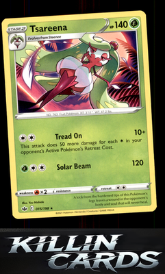 Tsareena 015/198 Pokemon Rare SWSH06: Chilling Reign Card NM