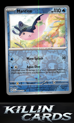 Reverse Holofoil Mantine 040/191 Pokemon Common SV08: Surging Sparks Card NM