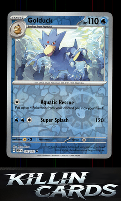 Reverse Holofoil Golduck 055/165 Pokemon Uncommon SV: Scarlet & Violet 151 Card