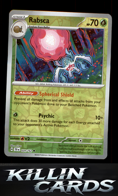 Reverse Holofoil Rabsca 024/162 Pokemon Uncommon SV05: Temporal Forces Card NM
