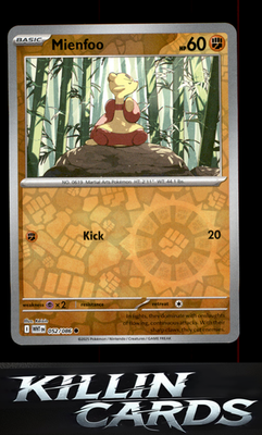 Reverse Holofoil Mienfoo 052/086 Pokemon Common SV: White Flare Card NM
