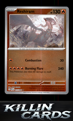 Reverse Holofoil Reshiram 017/094 Pokemon Rare ME02: Phantasmal Flames Card NM