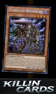 1st Edition Scareclaw Reichheart MP23-EN068 YuGiOh Prismatic Secret Rare 25th An
