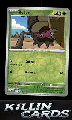 Reverse Holofoil Rellor 024/182 Pokemon Common SV10: Destined Rivals Card NM