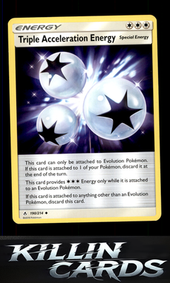 Triple Acceleration Energy 190/214 Pokemon Uncommon SM - Unbroken Bonds Card LP