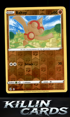 Reverse Holofoil Baltoy 144/264 Pokemon Common SWSH08: Fusion Strike Card NM