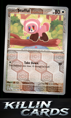 Reverse Holofoil Stufful 052/064 Pokemon Common SV: Shrouded Fable Card NM